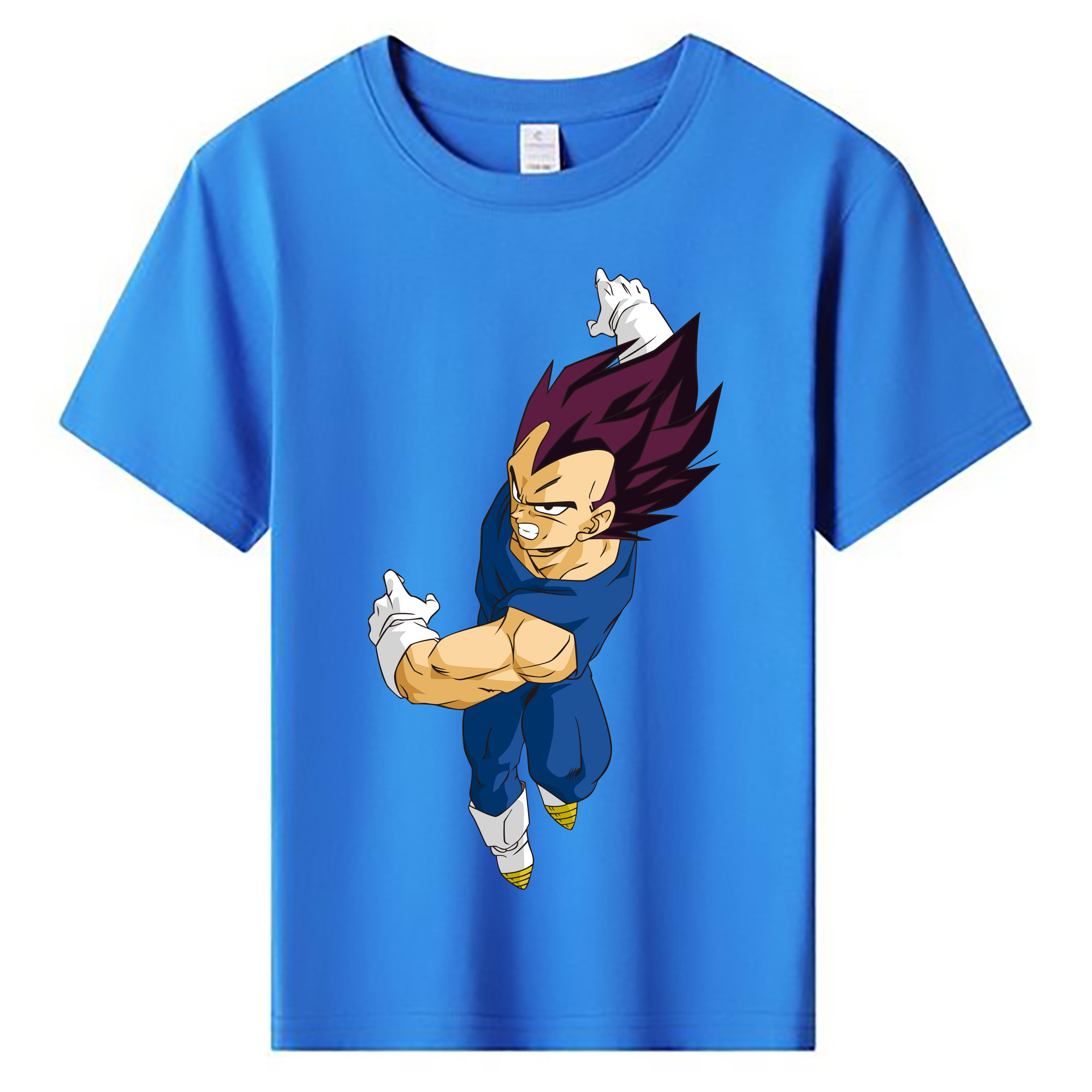 （画像用） ドラゴンボール ベジータ四世（Bejīta Yonsei）DRAGON BALL Vegeta IV 綿100％キッズTシャツ（フロントプリント）